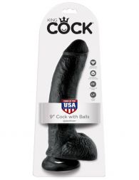 Фаллоимитатор King Cock 9 Cock with Balls Black