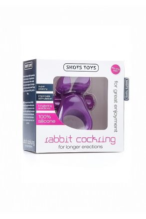 Фиолетовое эрекционное кольцо с вибрацией Rabbit Cockring