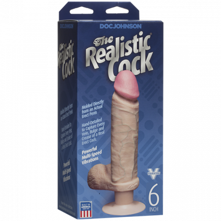 Вибратор The Realistic Cock Vibrating 6 Vanilla