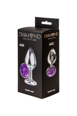 Анальная пробка Diamond Purple Sparkle Large