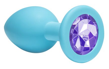 Анальная пробка Cutie Medium Turquoise Light Purple