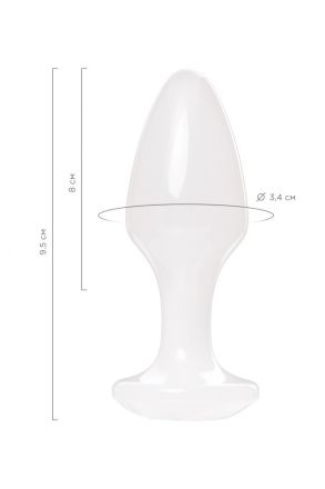 Анальная втулка Toyfa акрил белый 9,5 см